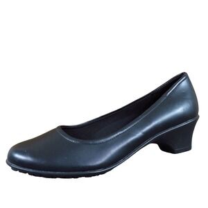 SafeTstep Tressa Women Heel Size 7.5 Work Professional Comfort Black Synthetic